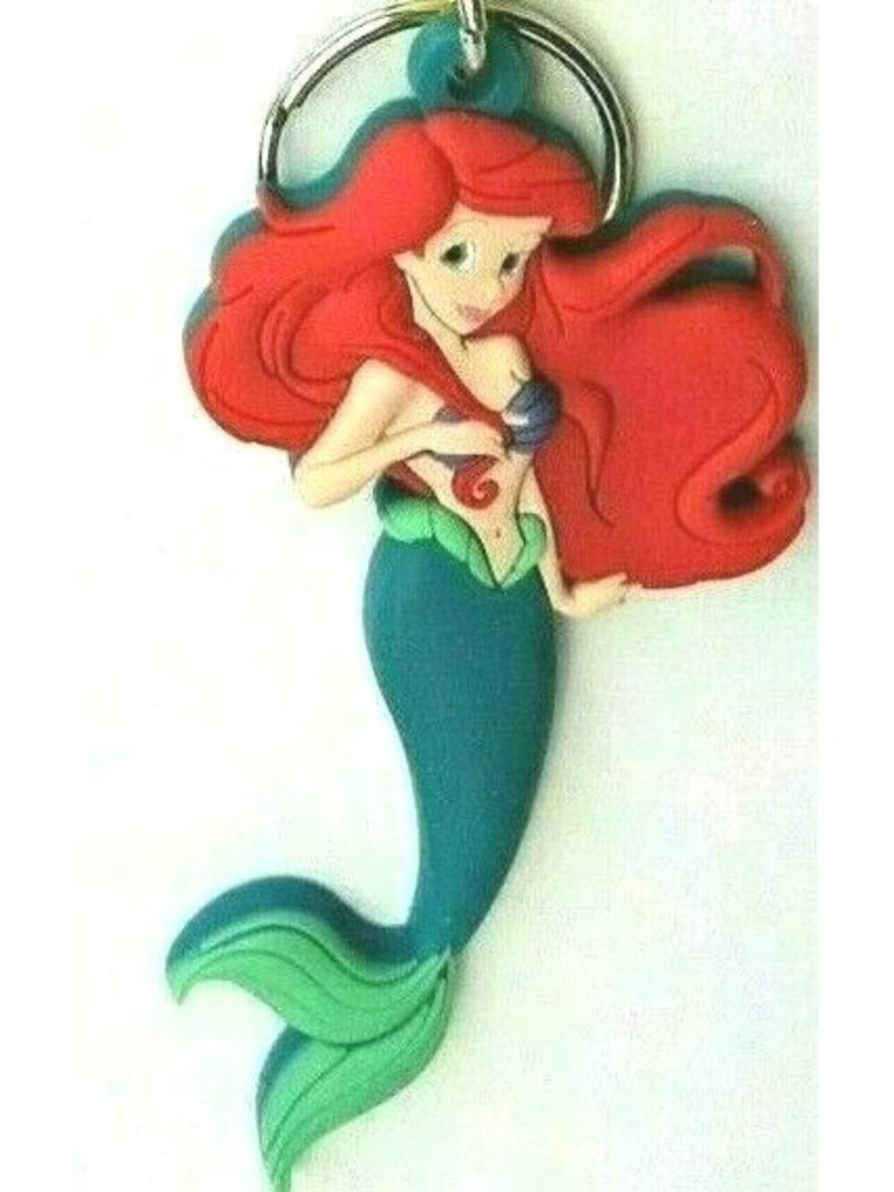 Girls Disney The Little Mermaid Ariel Soft Touch Bag Clip Keychain/Keyring NWT